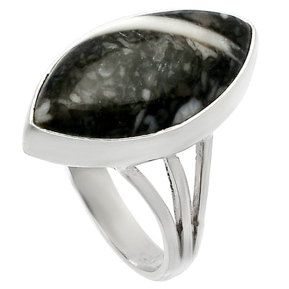 Natural Mexican Cabbing Fossil Ring size-8 R-1003 SDR225530