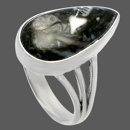 Natural Mexican Cabbing Fossil Ring size-7 R-1003 SDR225545