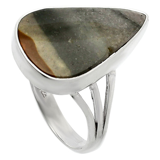Natural Polygram Jasper Ring size-9 R-1003 SDR225550