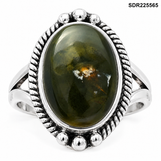 Natural Chrome Chalcedony Ring size-7 R-1253 SDR225565