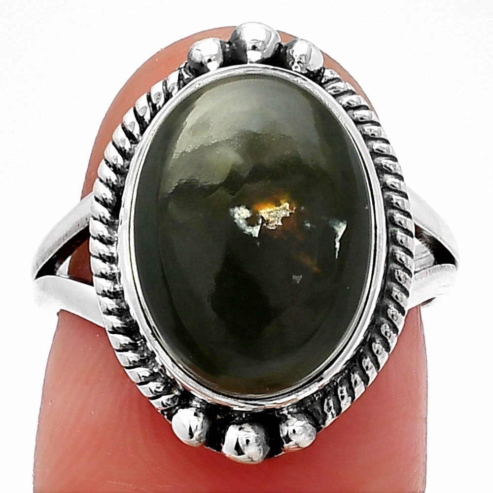 Natural Chrome Chalcedony Ring size-7 R-1253 SDR225565