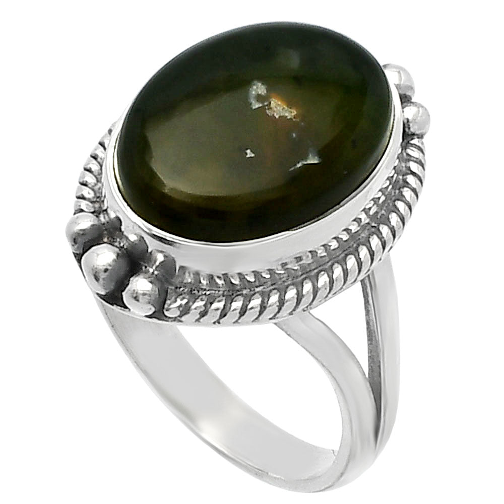 Natural Chrome Chalcedony Ring size-7 R-1253 SDR225565