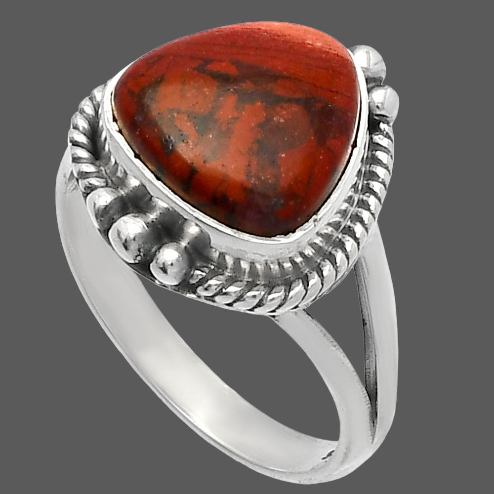 Natural Snake Skin Jasper Ring size-8 R-1253 SDR225576