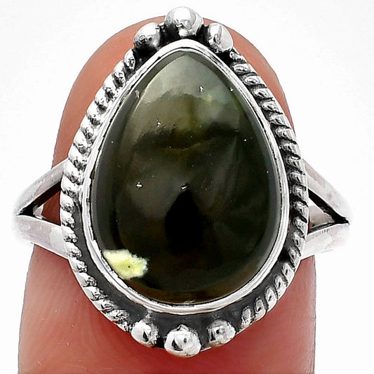 Natural Chrome Chalcedony Ring size-8 R-1253 SDR225578