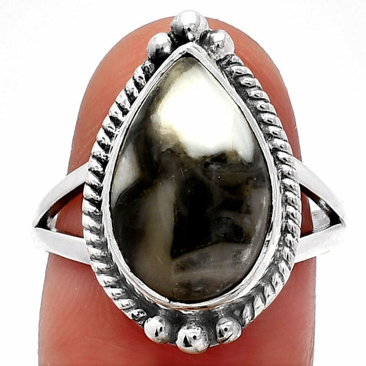 Natural Mexican Cabbing Fossil Ring size-8 R-1253 SDR225591