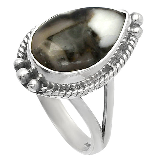 Natural Mexican Cabbing Fossil Ring size-8 R-1253 SDR225591