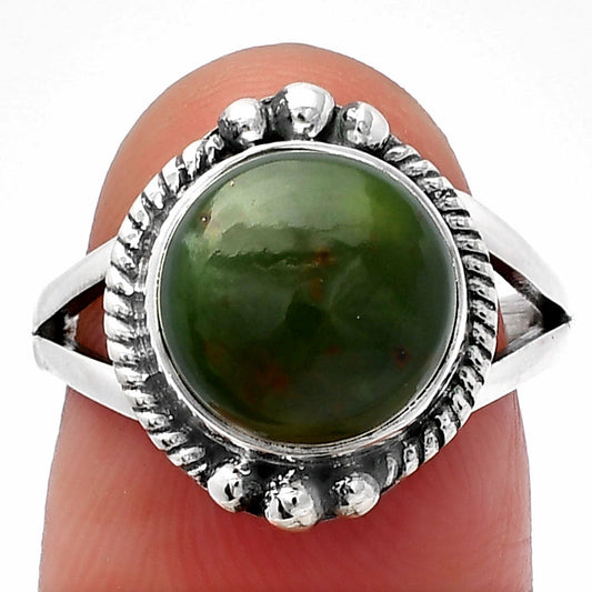 Natural Chrome Chalcedony Ring size-7 R-1253 SDR225609