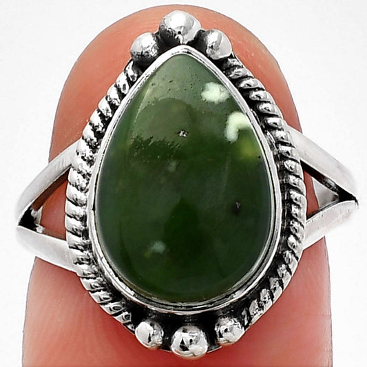 Natural Chrome Chalcedony Ring size-7 R-1253 SDR225632
