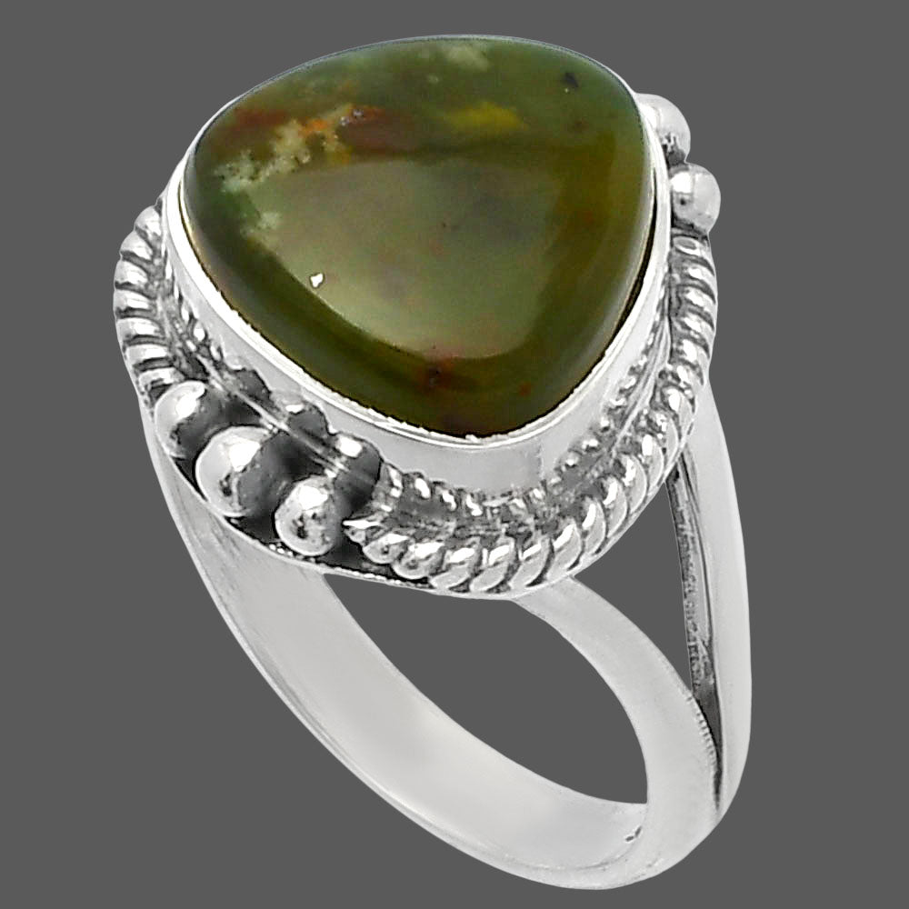 Natural Chrome Chalcedony Ring size-7 R-1253 SDR225642