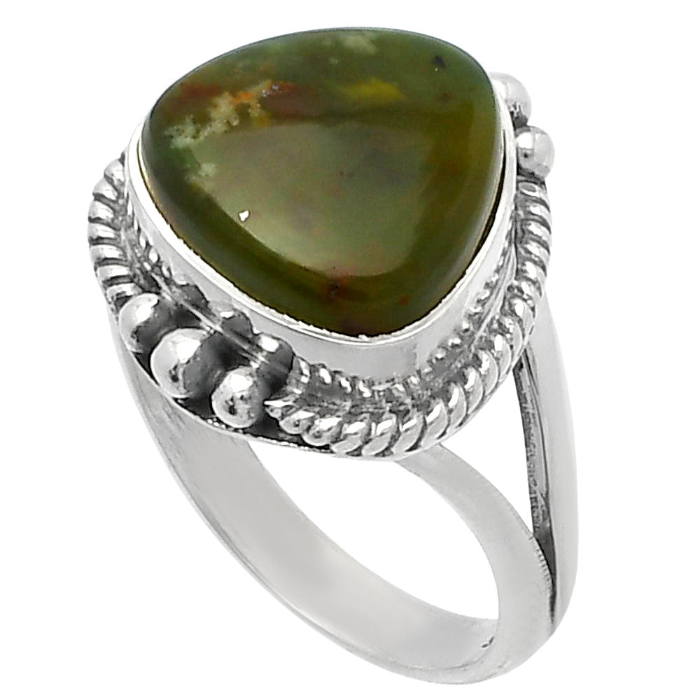Natural Chrome Chalcedony Ring size-7 R-1253 SDR225642