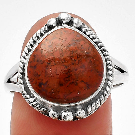 Natural Red Moss Agate Ring size-9.5 R-1253 SDR225644
