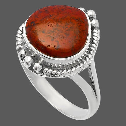 Natural Red Moss Agate Ring size-9.5 R-1253 SDR225644
