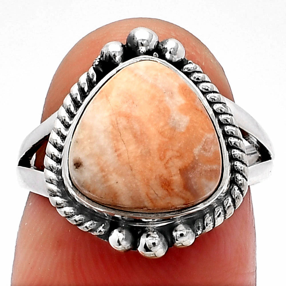 Natural Rosetta Picture Jasper Ring size-6 R-1253 SDR225649
