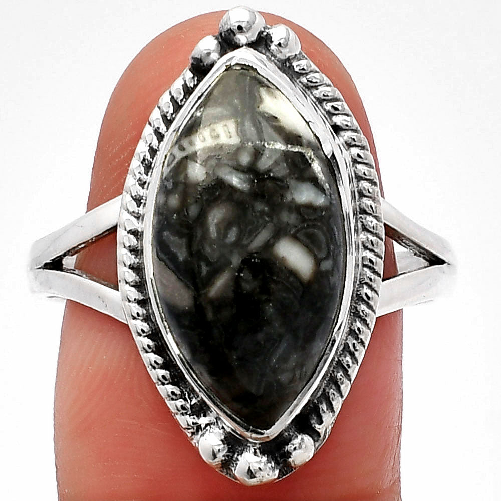 Natural Mexican Cabbing Fossil Ring size-9.5 R-1253 SDR225653