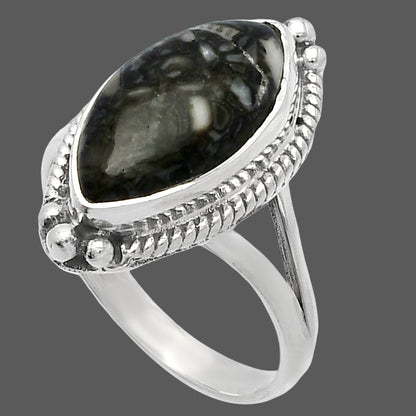 Natural Mexican Cabbing Fossil Ring size-9.5 R-1253 SDR225653