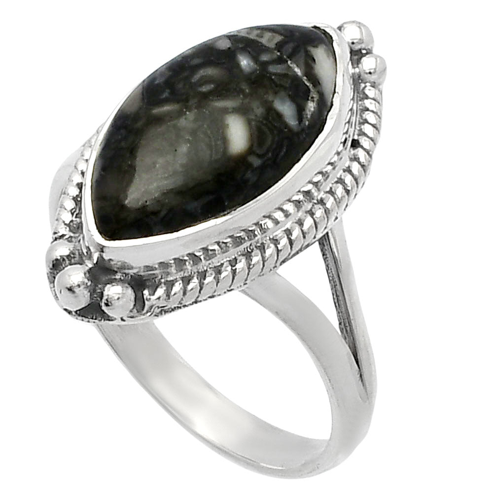 Natural Mexican Cabbing Fossil Ring size-9.5 R-1253 SDR225653
