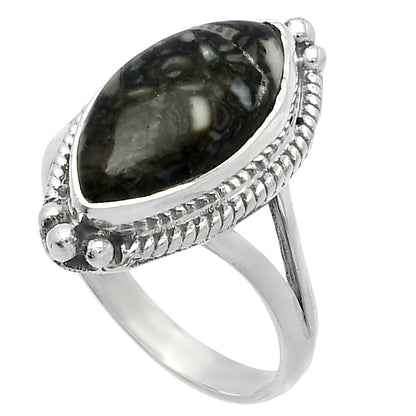 Natural Mexican Cabbing Fossil Ring size-9.5 R-1253 SDR225653