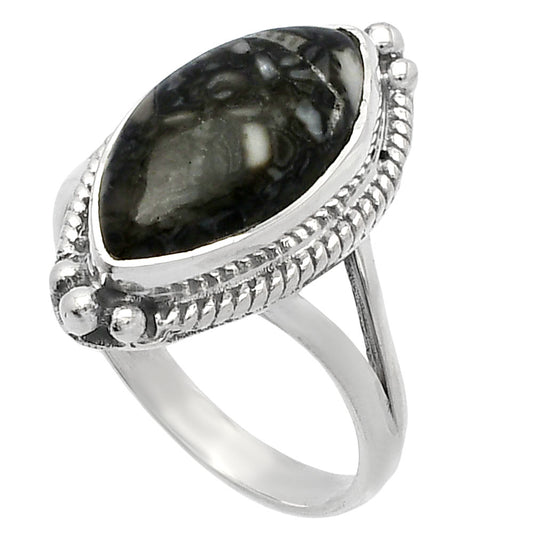 Natural Mexican Cabbing Fossil Ring size-9.5 R-1253 SDR225653