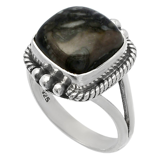 Natural Mexican Cabbing Fossil Ring size-7 R-1253 SDR225661