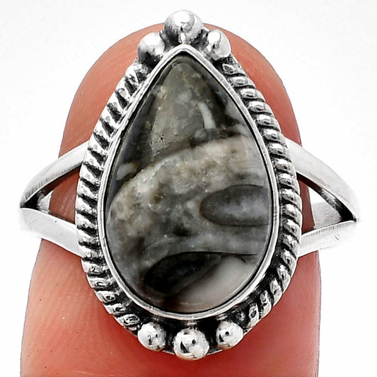 Natural Mexican Cabbing Fossil Ring size-8 R-1253 SDR225700