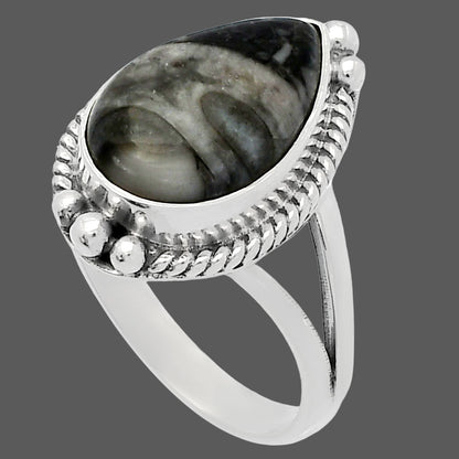 Natural Mexican Cabbing Fossil Ring size-8 R-1253 SDR225700