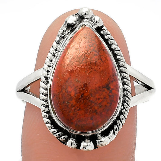 Natural Red Moss Agate Ring size-9.5 R-1253 SDR225706