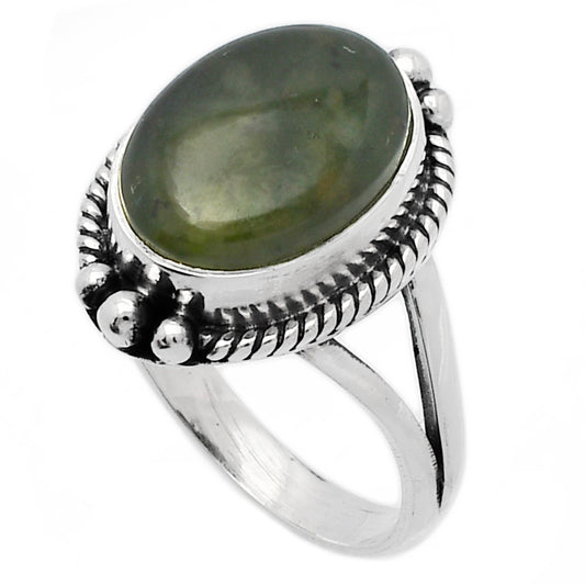 Natural Chrome Chalcedony Ring size-8 R-1253 SDR225716
