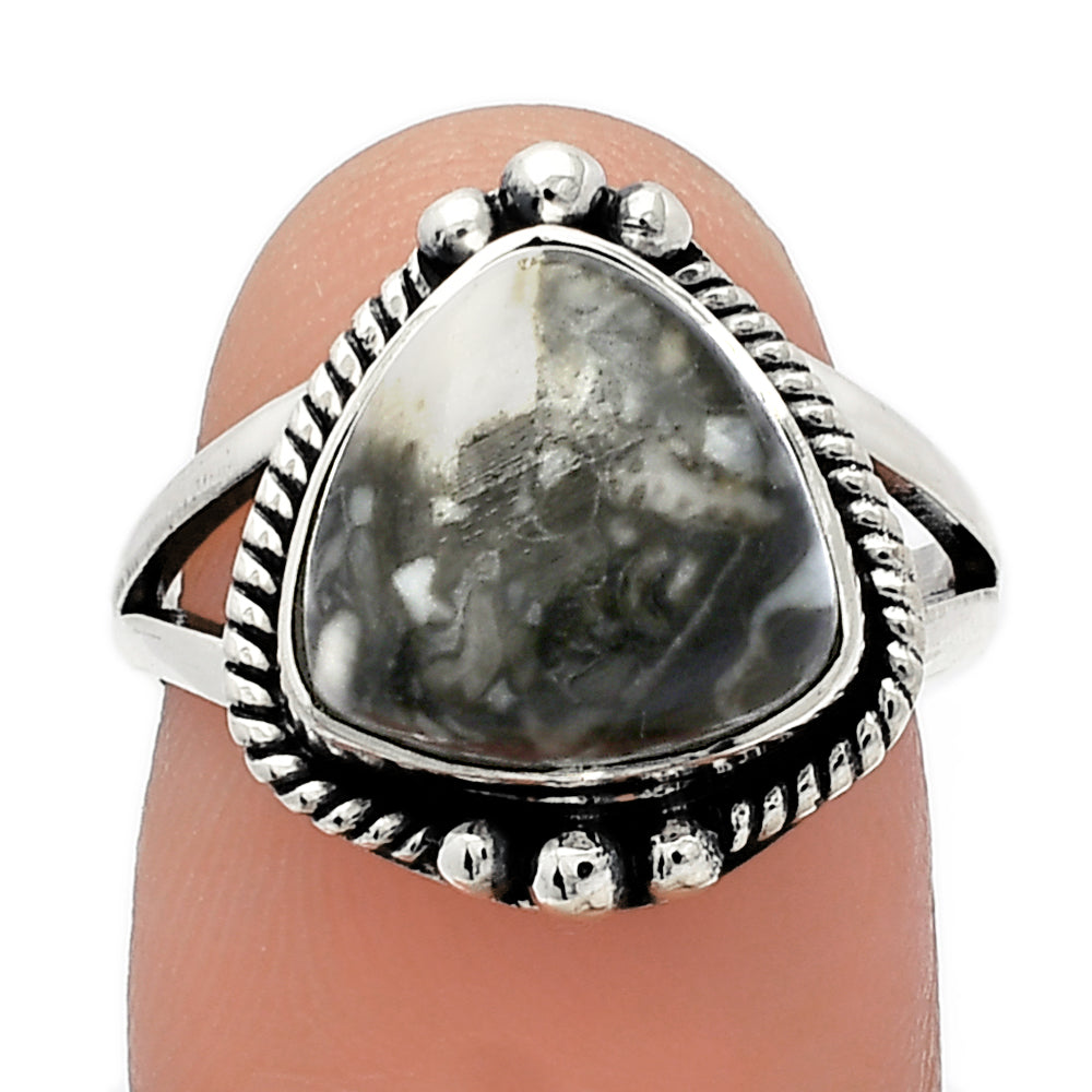 Natural Mexican Cabbing Fossil Ring size-7 R-1253 SDR225727
