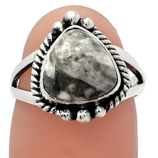 Natural Mexican Cabbing Fossil Ring size-6 R-1253 SDR225731