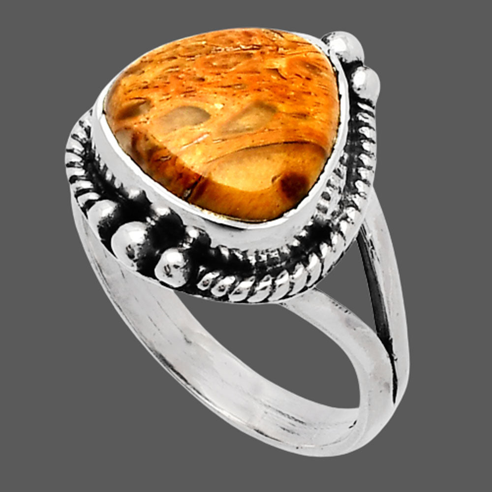 Natural Rock Calcy Ring size-7 R-1253 SDR225740