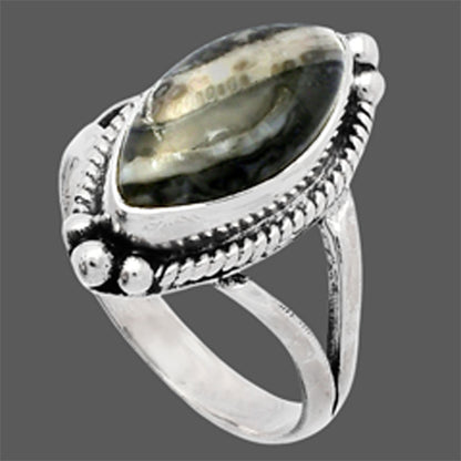 Natural Mexican Cabbing Fossil Ring size-7 R-1253 SDR225803