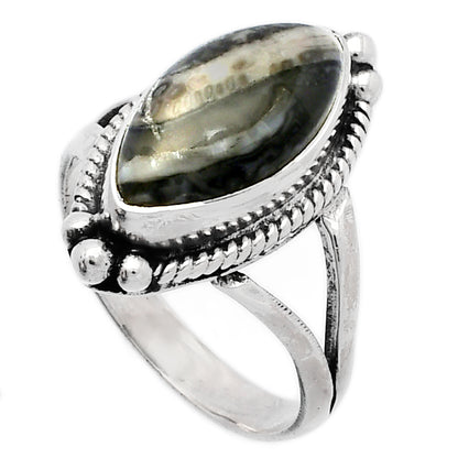 Natural Mexican Cabbing Fossil Ring size-7 R-1253 SDR225803