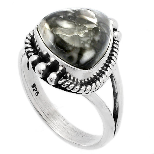 Natural Mexican Cabbing Fossil Ring size-7 R-1253 SDR225806