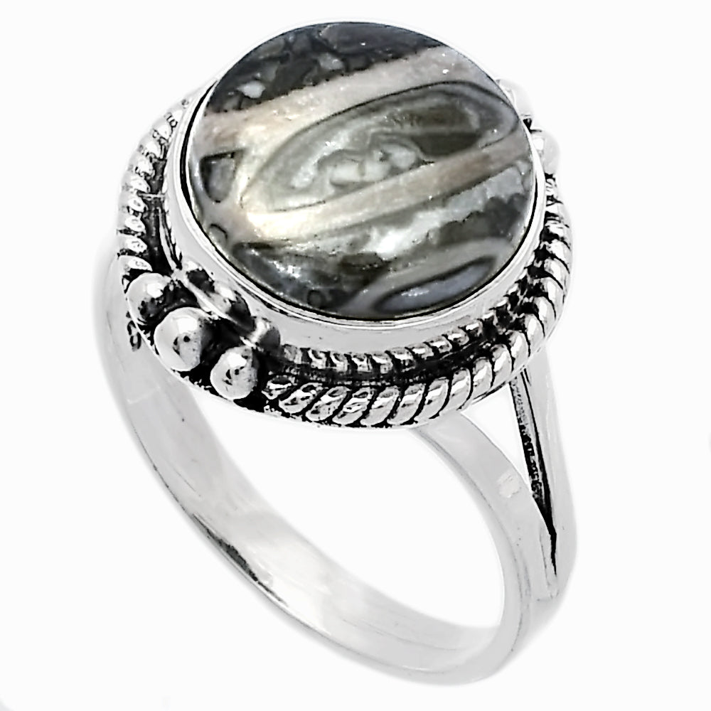 Natural Mexican Cabbing Fossil Ring size-9.5 R-1253 SDR225830