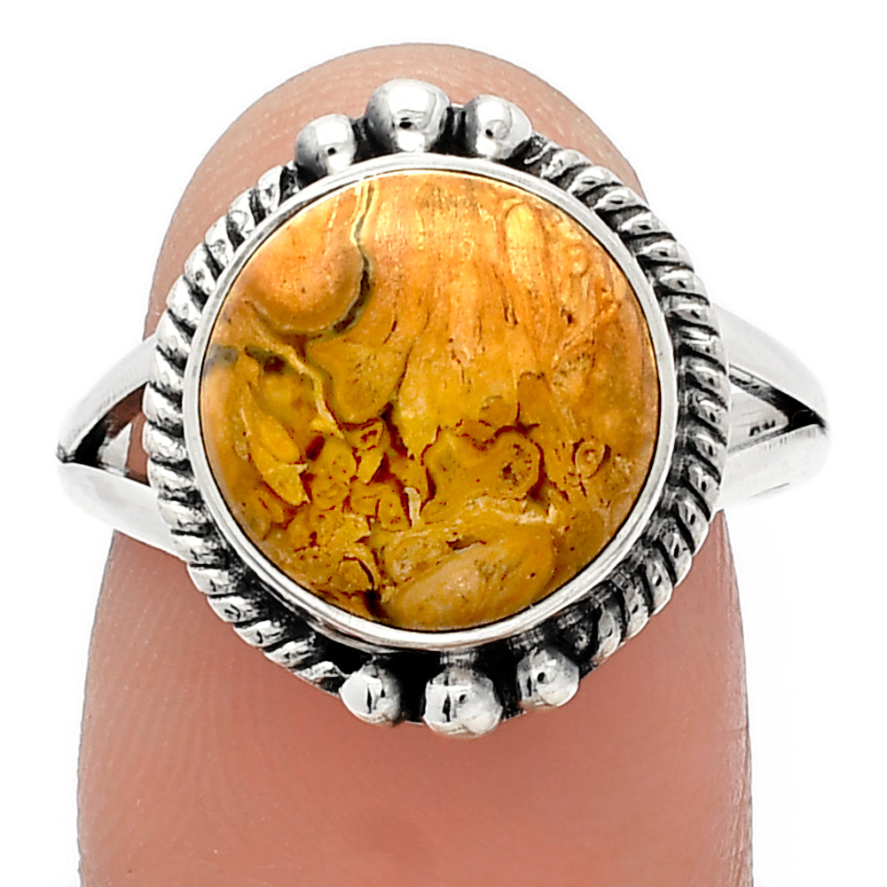Natural Rock Calcy Ring size-8 R-1253 SDR225860