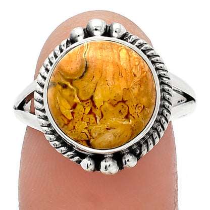 Natural Rock Calcy Ring size-8 R-1253 SDR225860