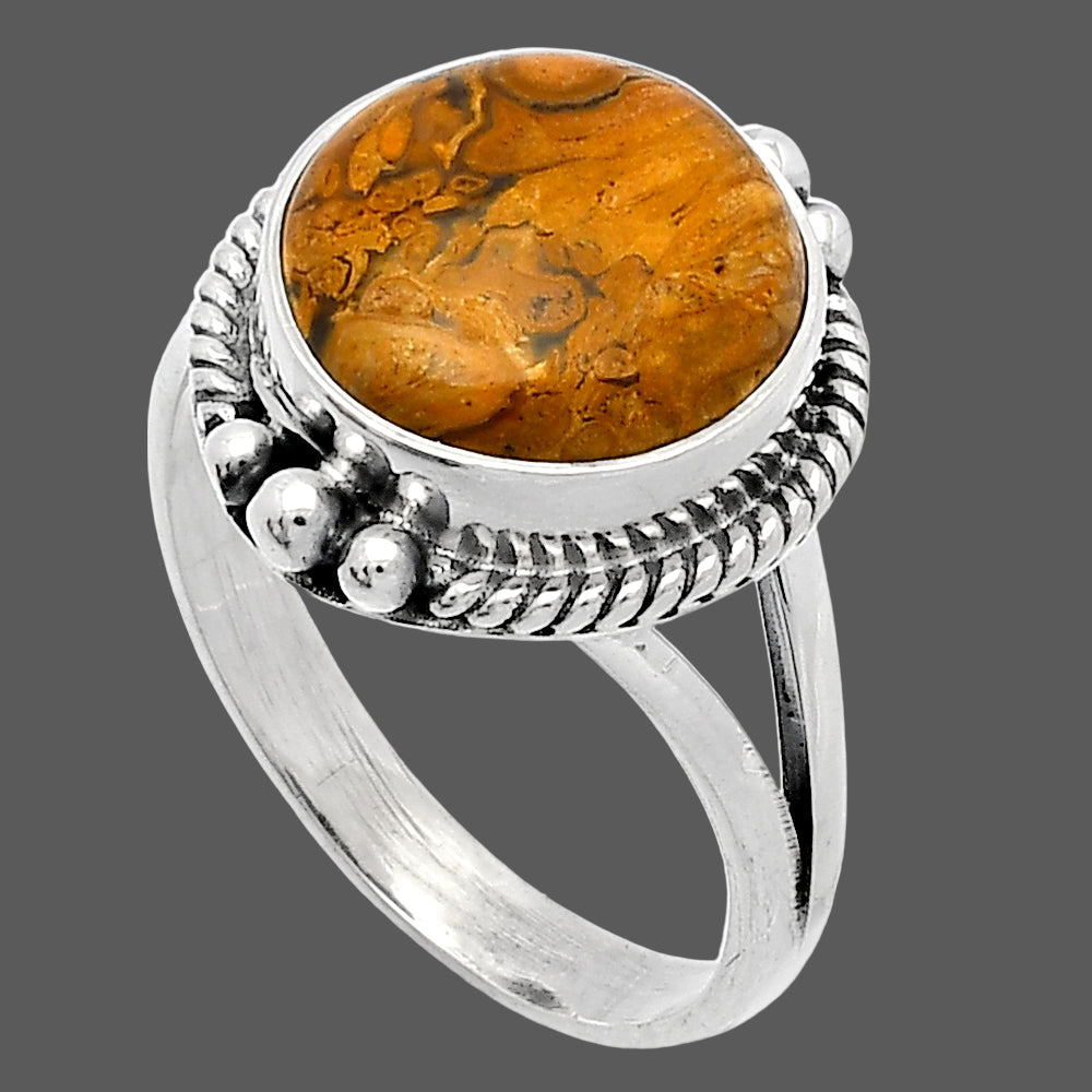 Natural Rock Calcy Ring size-8 R-1253 SDR225860