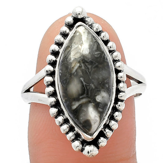 Natural Mexican Cabbing Fossil Ring size-9 R-1154 SDR225893