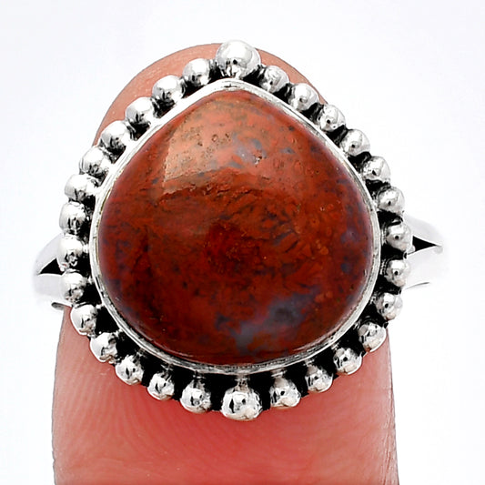 Natural Red Moss Agate Ring size-9.5 R-1154 SDR225904
