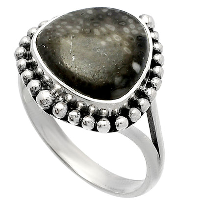 Natural Stingray Coral Ring size-9.5 R-1154 SDR225912