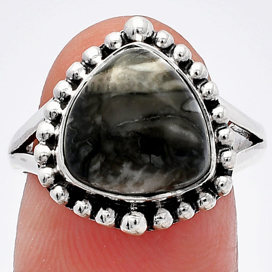Natural Mexican Cabbing Fossil Ring size-8 R-1154 SDR225913