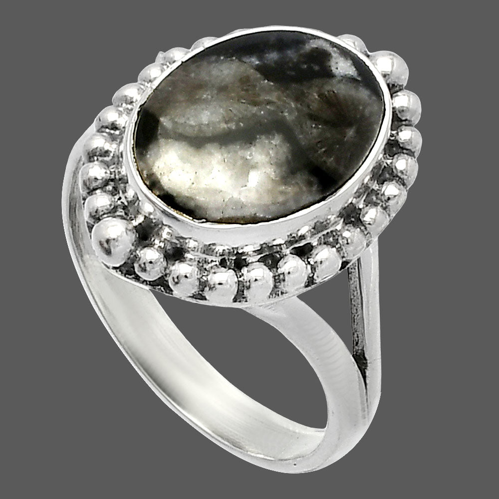 Natural Mexican Cabbing Fossil Ring size-8 R-1154 SDR225922