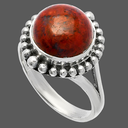 Natural Red Moss Agate Ring size-8 R-1154 SDR225933