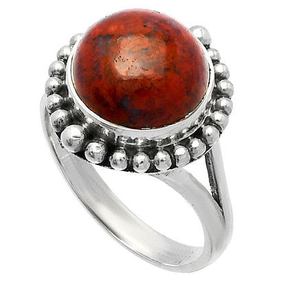 Natural Red Moss Agate Ring size-8 R-1154 SDR225933