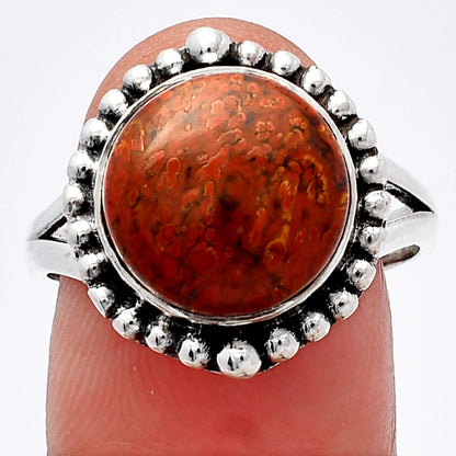 Natural Red Moss Agate Ring size-8.5 R-1154 SDR225950
