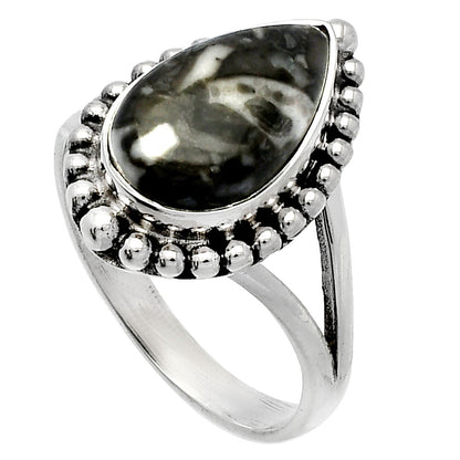 Natural Mexican Cabbing Fossil Ring size-8.5 R-1154 SDR225953