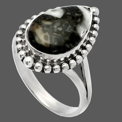 Natural Mexican Cabbing Fossil Ring size-9 R-1154 SDR225961