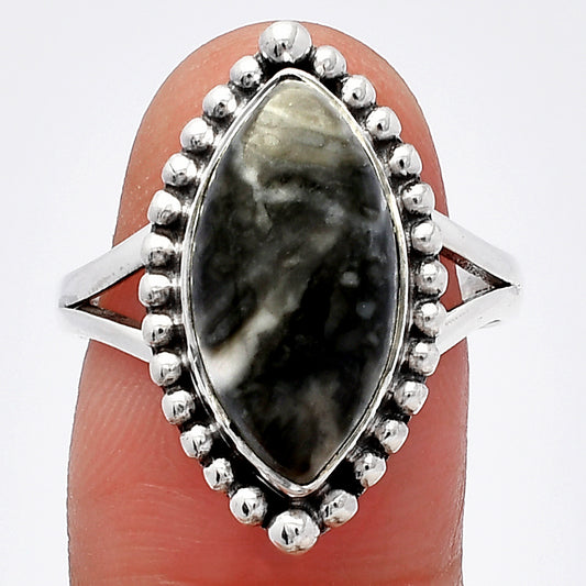 Natural Mexican Cabbing Fossil Ring size-8.5 R-1154 SDR225979