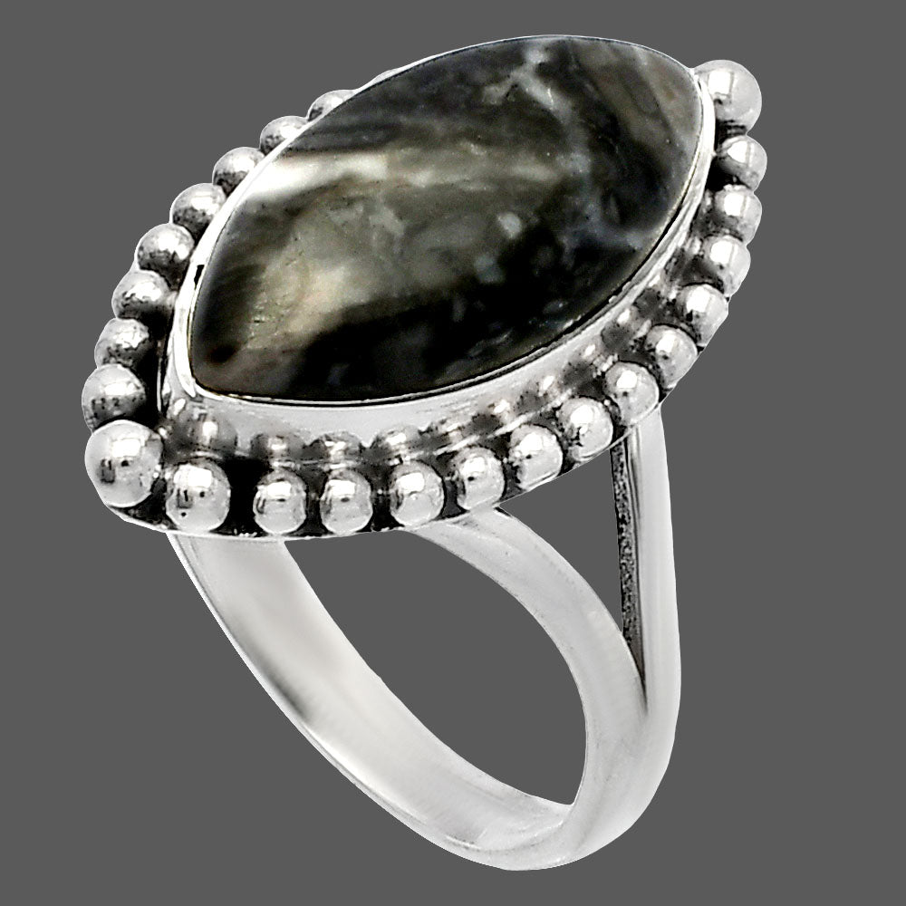 Natural Mexican Cabbing Fossil Ring size-8.5 R-1154 SDR225979