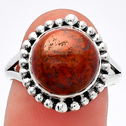 Natural Red Moss Agate Ring size-8 R-1154 SDR225983